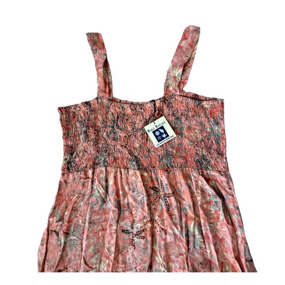 Batik Bali Dresses & Skirts - Batik Bali Hand Painted Beaded Maxi Dress Coral XL New with Tags